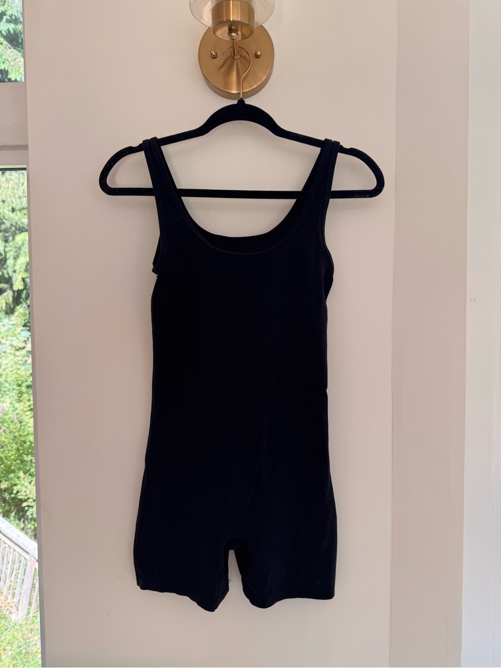 Aritzia Black Sleeveless One-Piece Romper shorts small